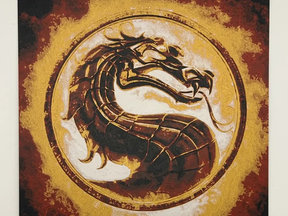 Mortal Kombat Dragon Emblem HueForge Mortal Kombat Dragon Emblem HueForge