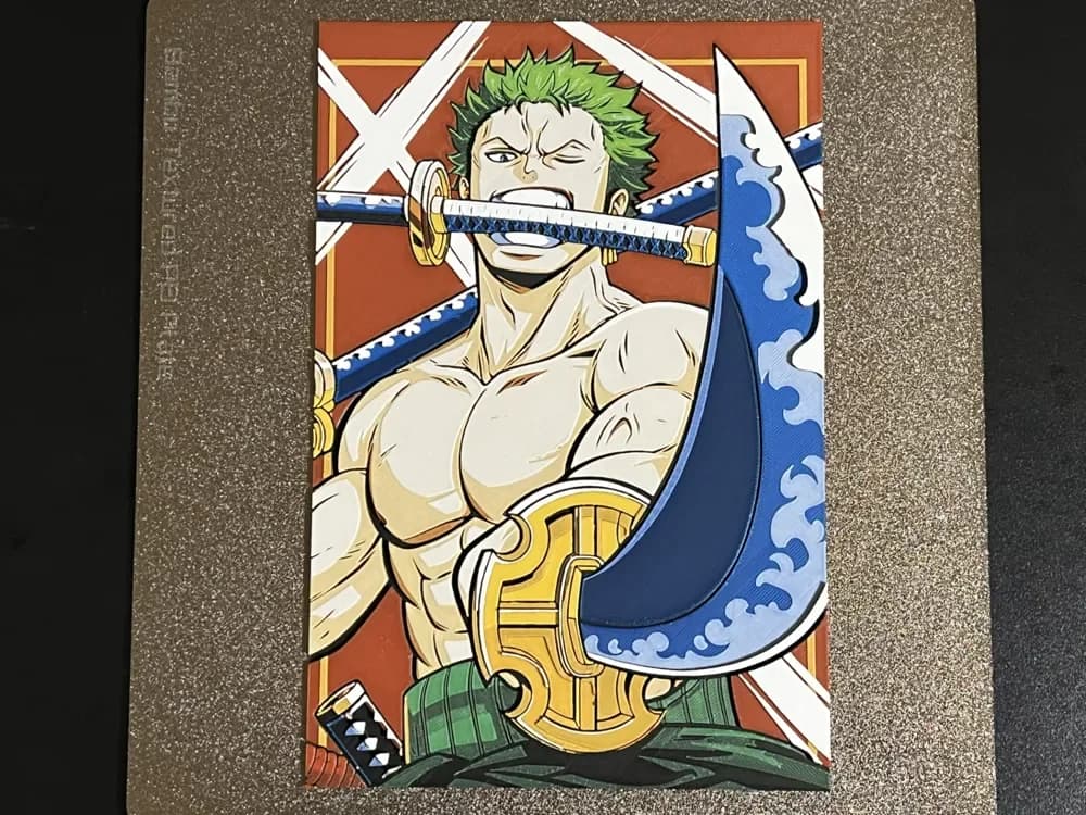 Zoro One Piece Hueforge by FantasyZ HueForge model: Zoro One Piece Hueforge by FantasyZ