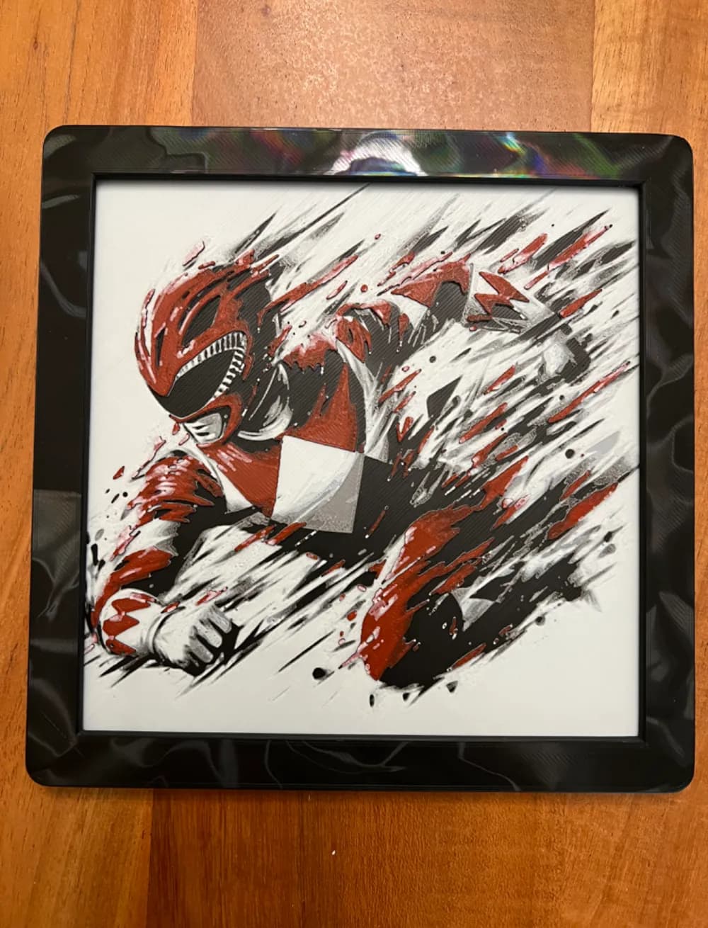 HueForge model: Red Ranger from Power Rangers by JustBe 3D Printing