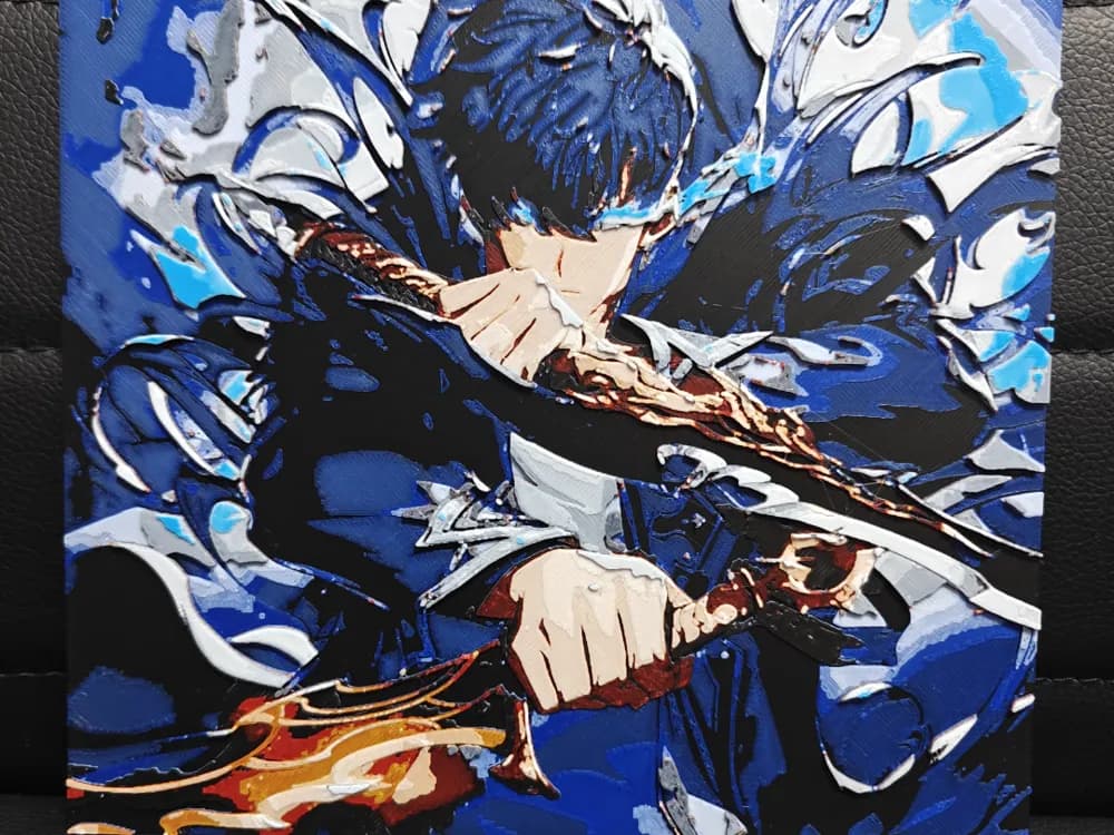 HueForge model: Sung Jin-woo Solo leveling 1 AMS only by TheHueforgeLady