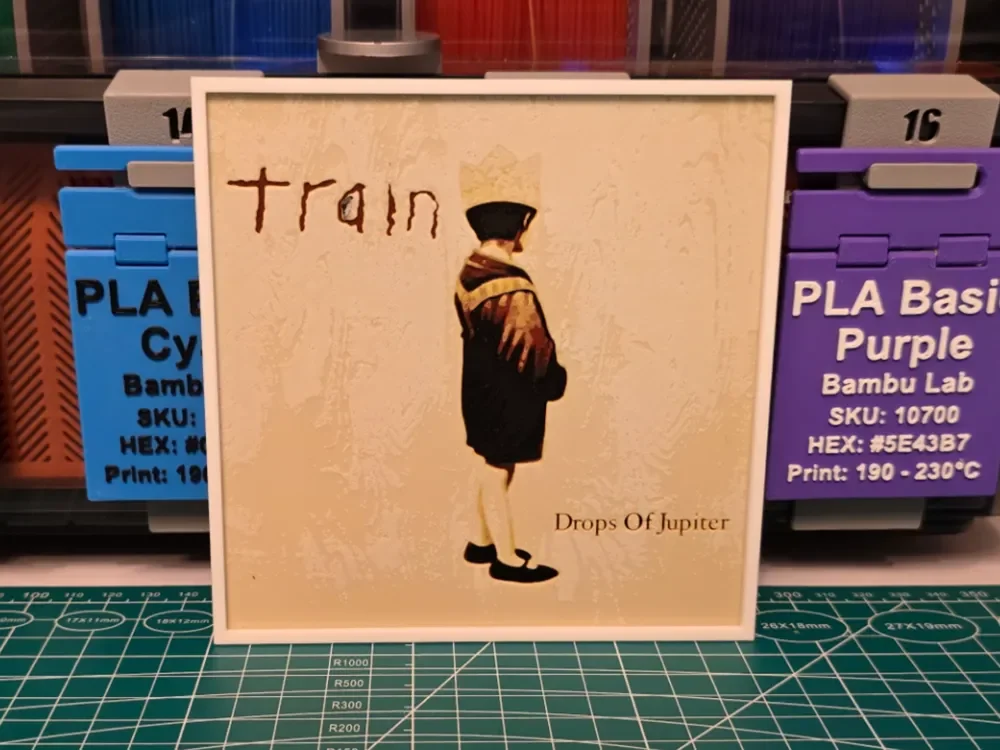 Train "Drops of Jupiter" Album - Hueforge Art by Lumpy3D HueForge model: Train "Drops of Jupiter" Album - Hueforge Art by Lumpy3D