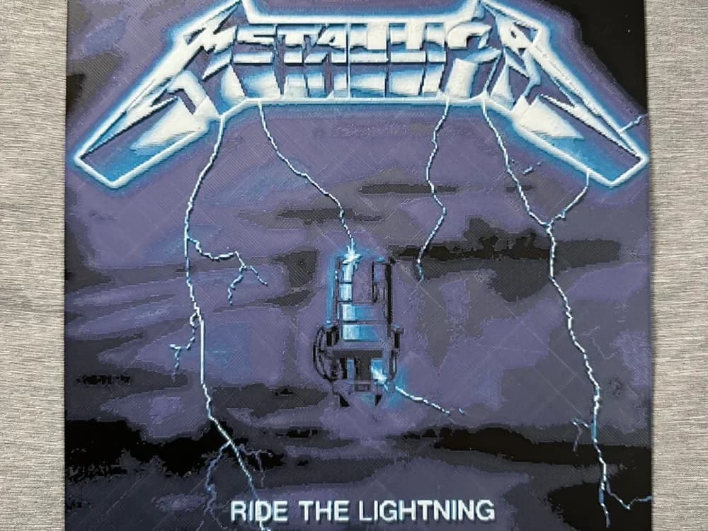 Metallica Ride the Lightning Hueforge by Hey Ben HueForge model: Metallica Ride the Lightning Hueforge by Hey Ben