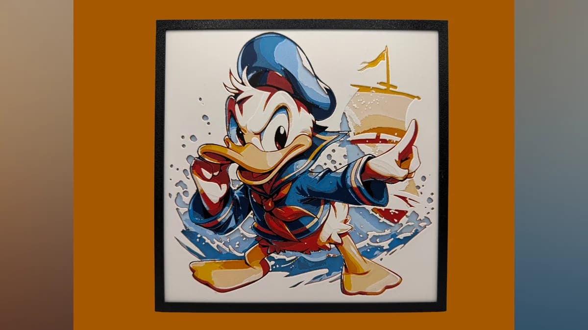 Donald Duck - Hueforge by Canadian Gamer HueForge model: Donald Duck - Hueforge by Canadian Gamer