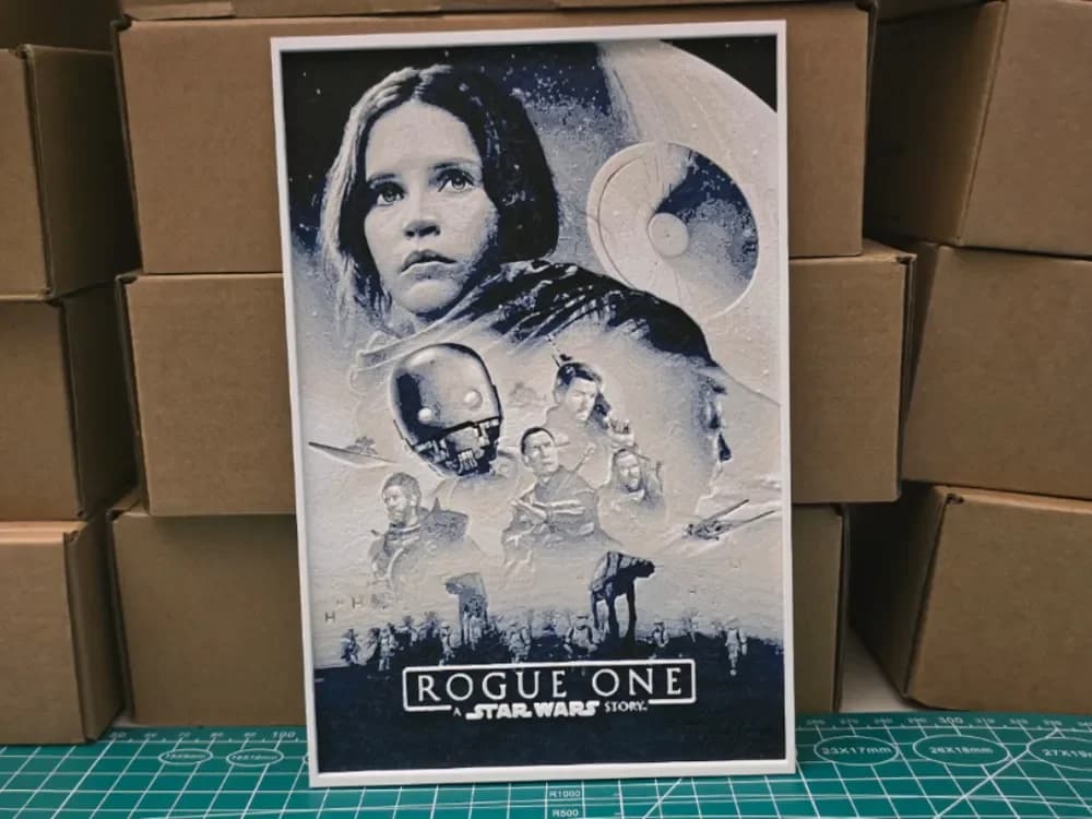 Rogue One: A Star Wars Story - Hueforge Art by Lumpy3D HueForge model: Rogue One: A Star Wars Story - Hueforge Art by Lumpy3D