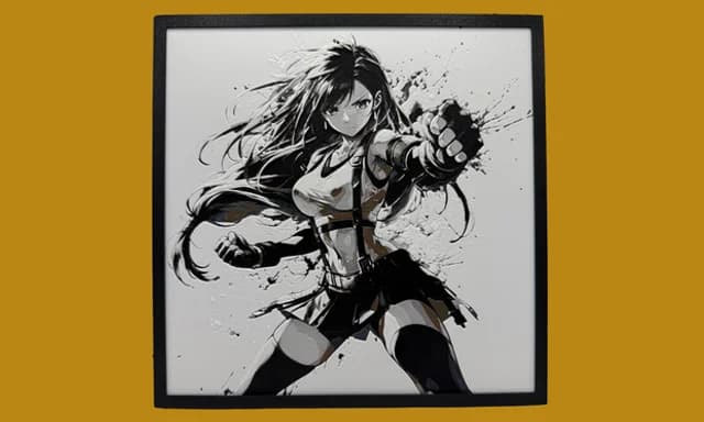 Tifa - Final Fantasy Hueforge by Canadian Gamer HueForge model: Tifa - Final Fantasy Hueforge by Canadian Gamer