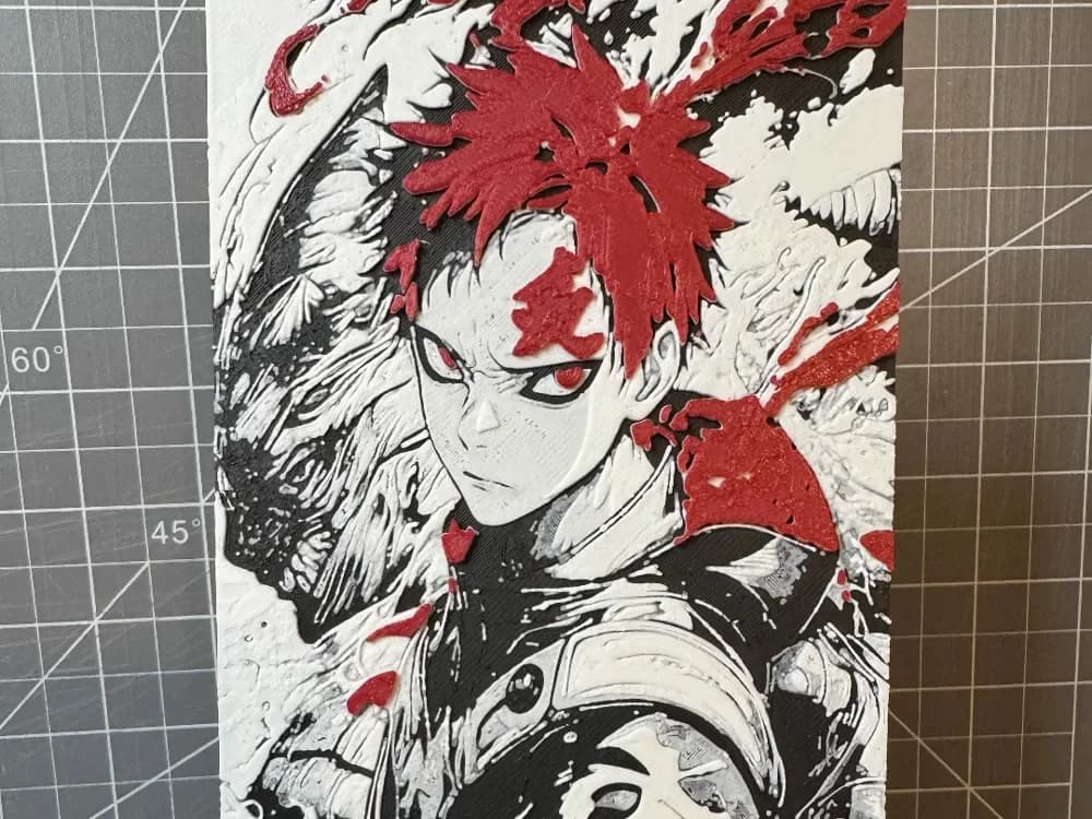 Hueforge of Gaara From Naruto anime by SBC Creations HueForge model: Hueforge of Gaara From Naruto anime by SBC Creations