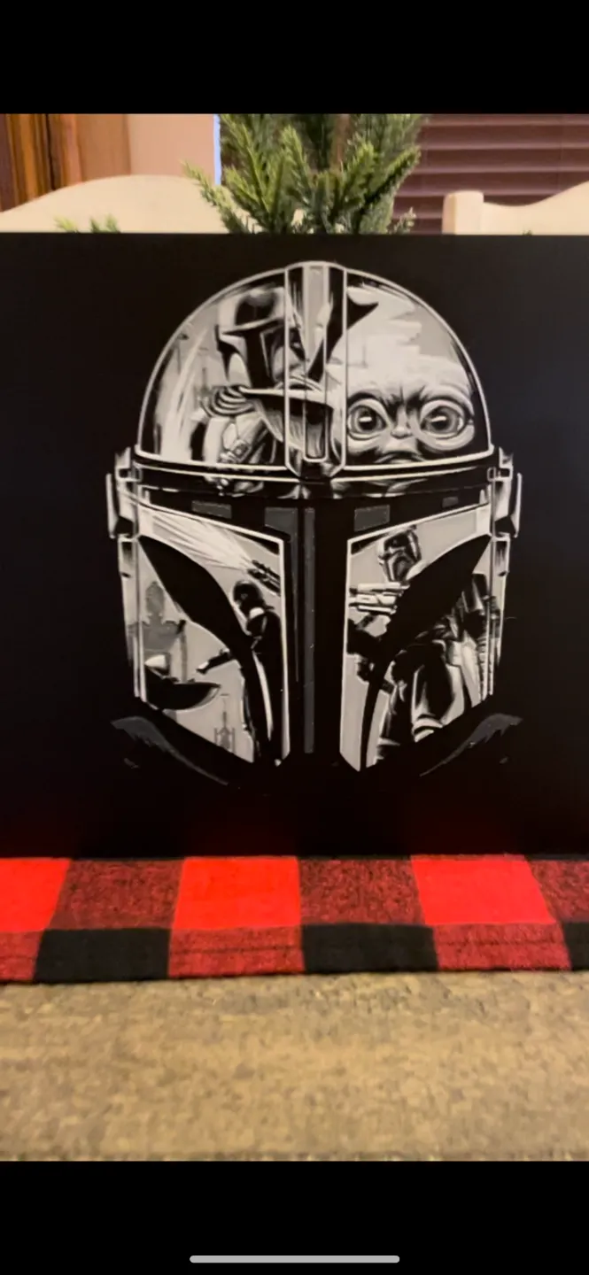 HueForge model: Mandalorian Helmet Scenes Hueforge 4 Color AMS by Cloudy Nostalgia