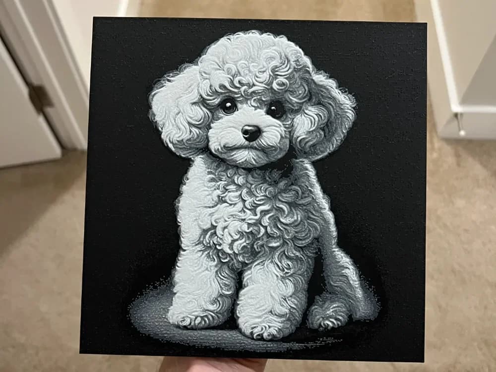 Teacup Poodle Hueforge by RP47 Designs HueForge model: Teacup Poodle Hueforge by RP47 Designs