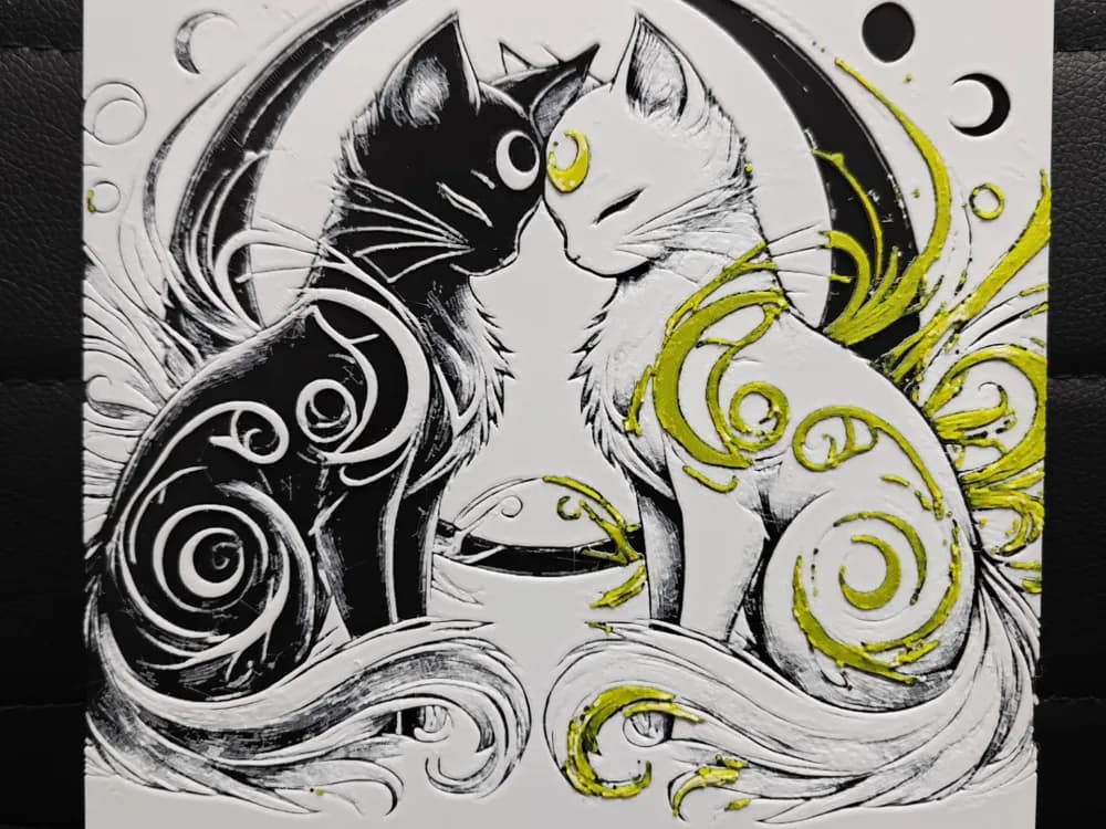 HueForge model: Artemis & Luna by TheHueforgeLady