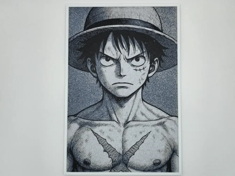 Portait Luffy One piece by Kactus Fpv HueForge model: Portait Luffy One piece by Kactus Fpv