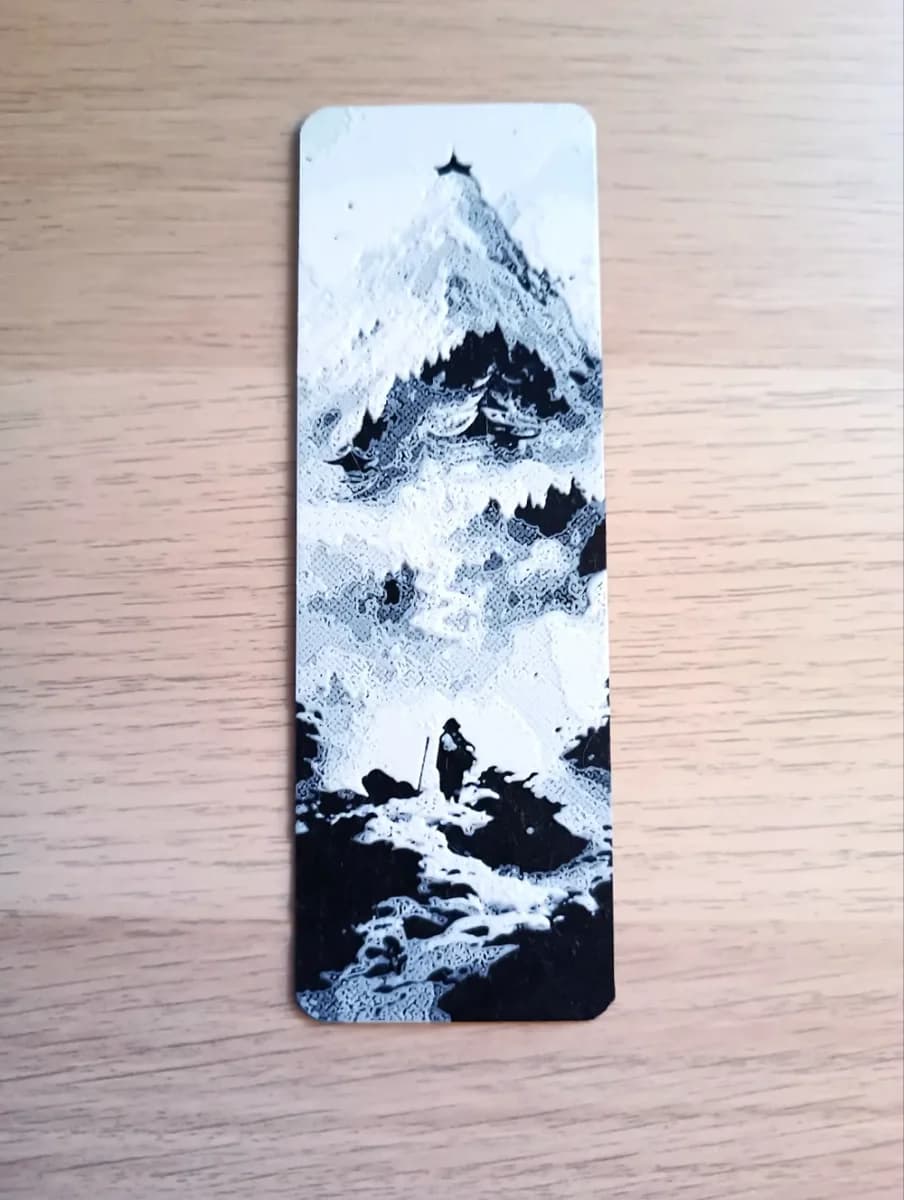 Trip in the Snow Bookmark by Atrus Design HueForge model: Trip in the Snow Bookmark by Atrus Design