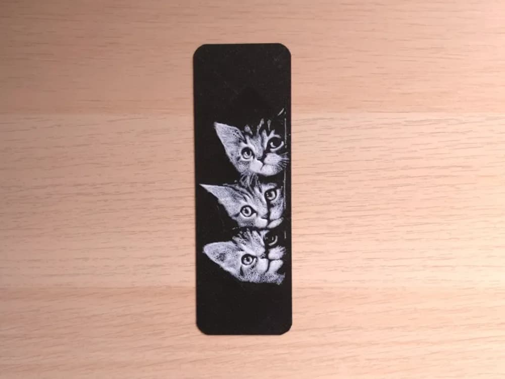 Kittens Curious Bookmark by Atrus Design HueForge model: Kittens Curious Bookmark by Atrus Design