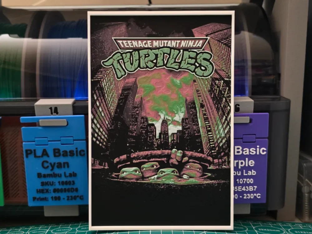 HueForge model: Teenage Mutant Ninja Turtles Movie - Hueforge Art by Lumpy3D