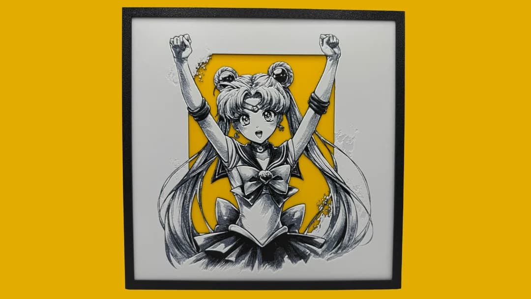 Sailor Moon by Canadian Gamer HueForge model: Sailor Moon by Canadian Gamer