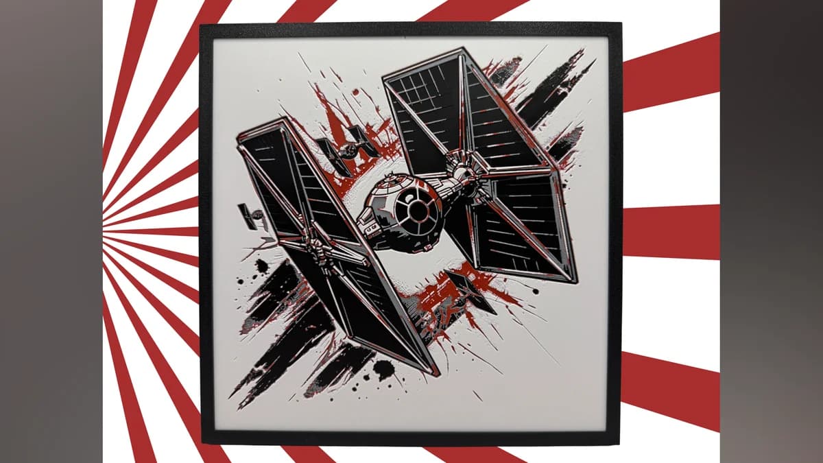 Tie Fighter Chase - Star Wars by Canadian Gamer HueForge model: Tie Fighter Chase - Star Wars by Canadian Gamer