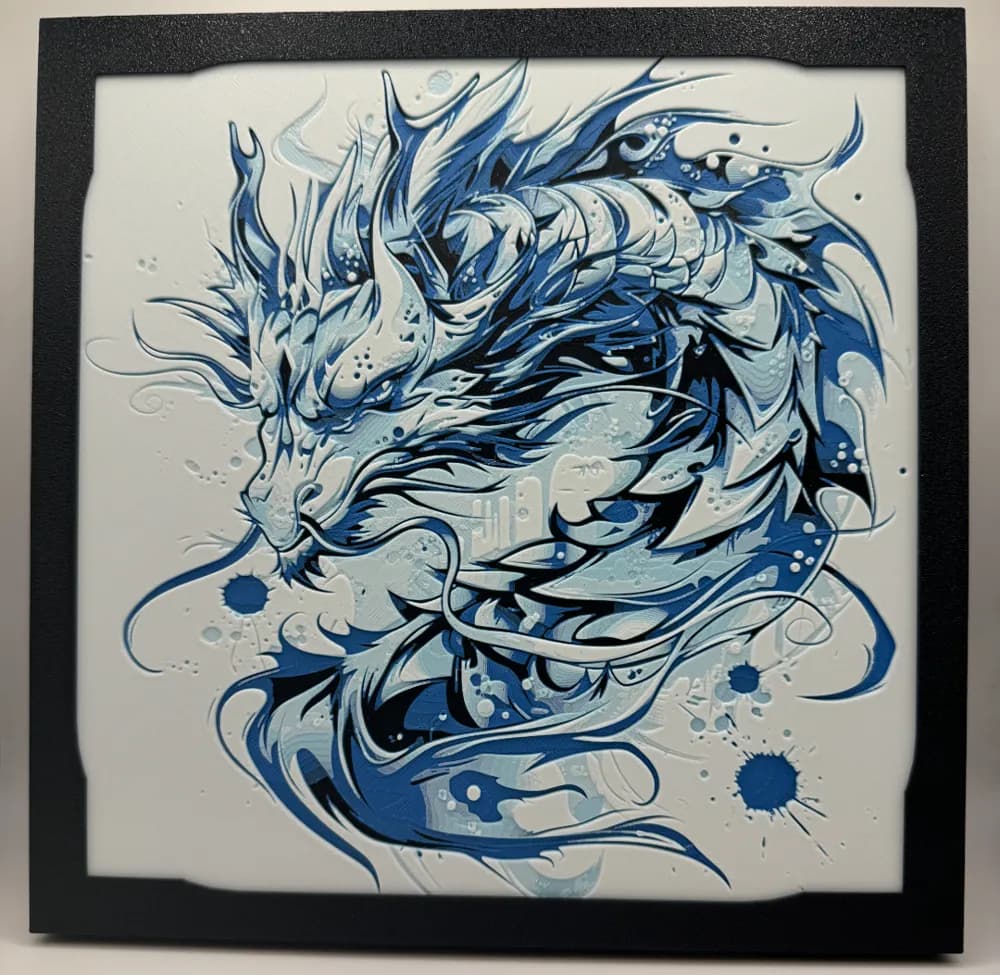 Elemental Dragon - Water by Canadian Gamer HueForge model: Elemental Dragon - Water by Canadian Gamer