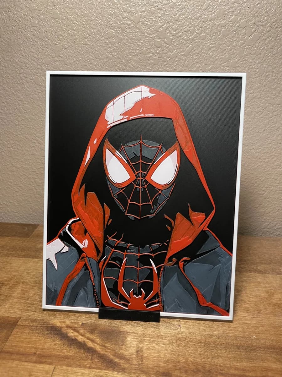 HueForge model: Spiderman - Miles Morales by Cloudy Nostalgia