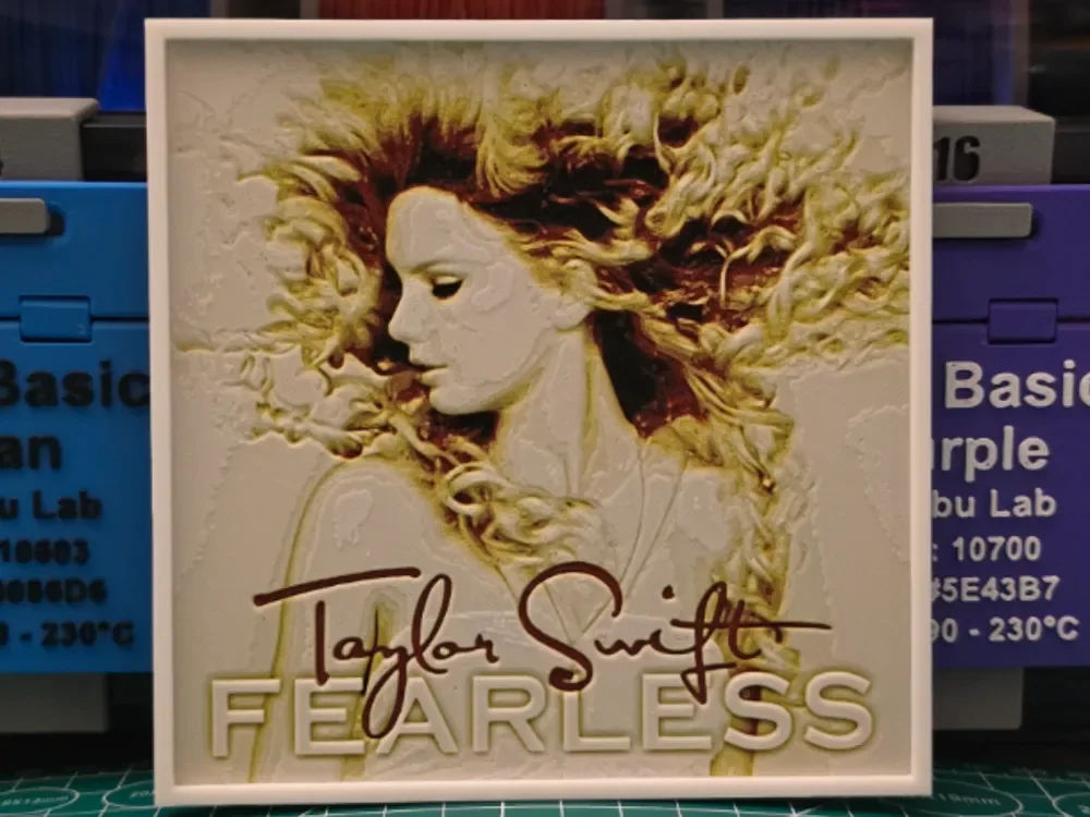 Taylor Swift "Fearless" Album - Hueforge Art by Lumpy3D HueForge model: Taylor Swift "Fearless" Album - Hueforge Art by Lumpy3D