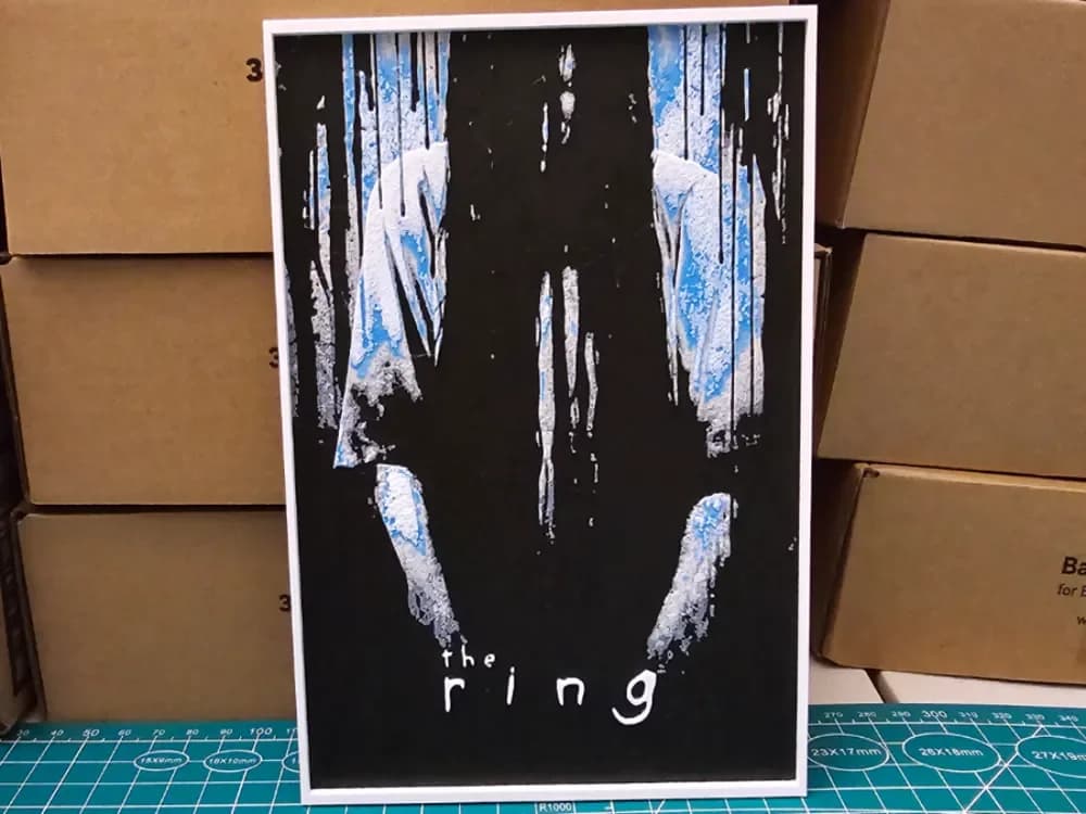 The Ring Movie Poster - Hueforge Art by Lumpy3D HueForge model: The Ring Movie Poster - Hueforge Art by Lumpy3D