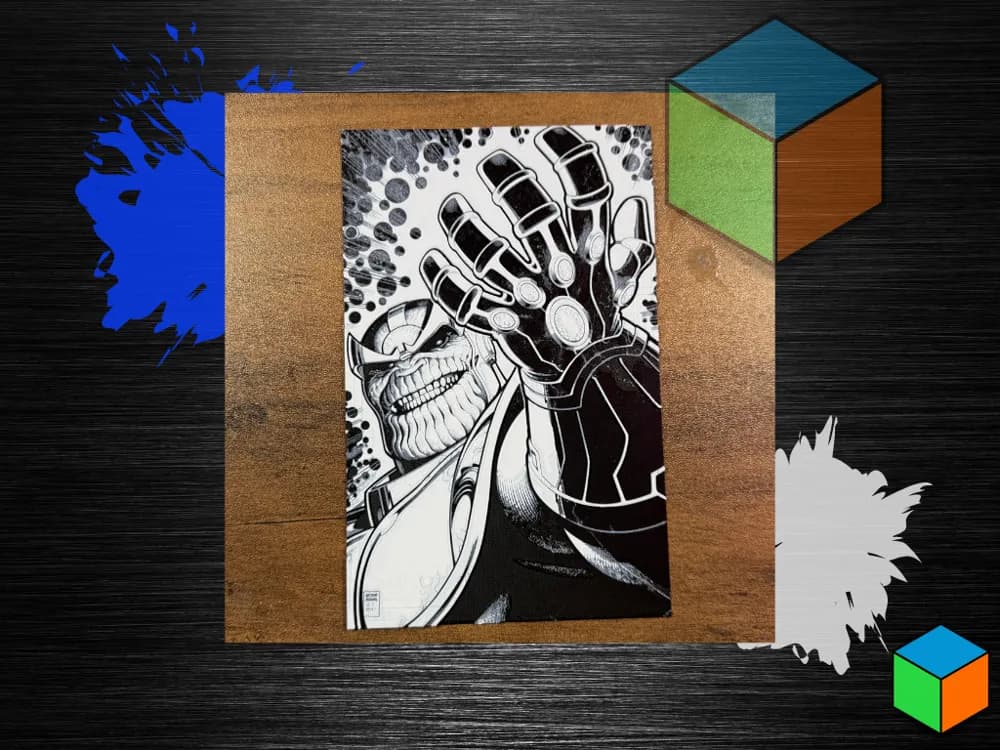 Thanos Infinity Gauntlet — HueForge Wall Art by 3D Prints By Vic HueForge model: Thanos Infinity Gauntlet — HueForge Wall Art by 3D Prints By Vic