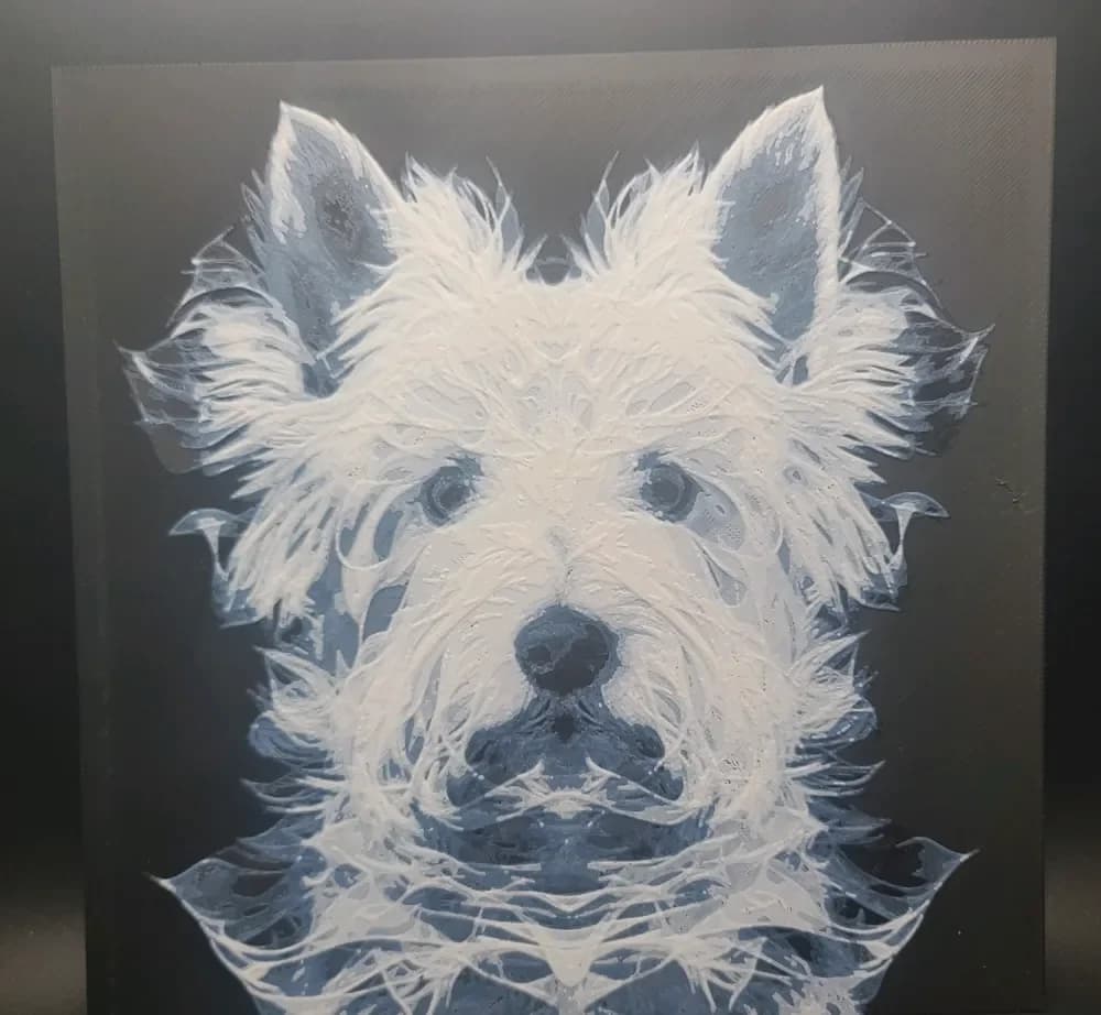 Westie Dog Hueforge by the_bearded_jedi HueForge model: Westie Dog Hueforge by the_bearded_jedi