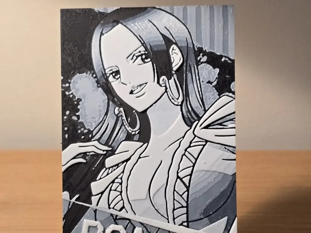 Hueforge - One Piece - Boa Hancock 1 by FxD | Function-X-Design HueForge model: Hueforge - One Piece - Boa Hancock 1 by FxD | Function-X-Design