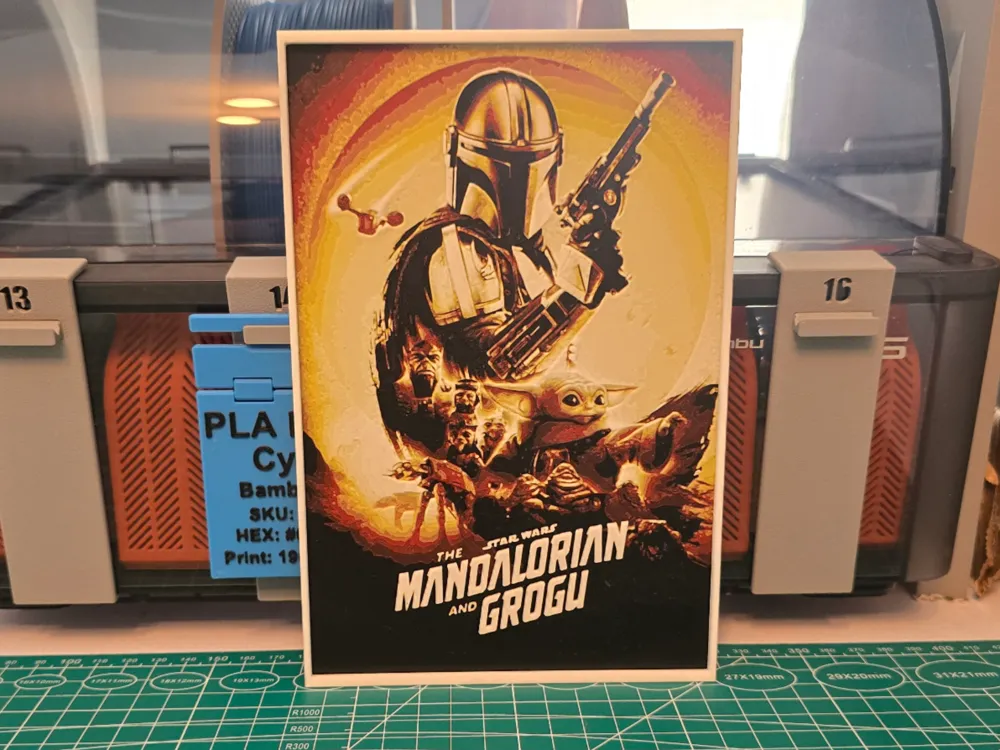 The Mandalorian and Grogu Movie Poster - Hueforge The Mandalorian and Grogu Movie Poster - Hueforge
