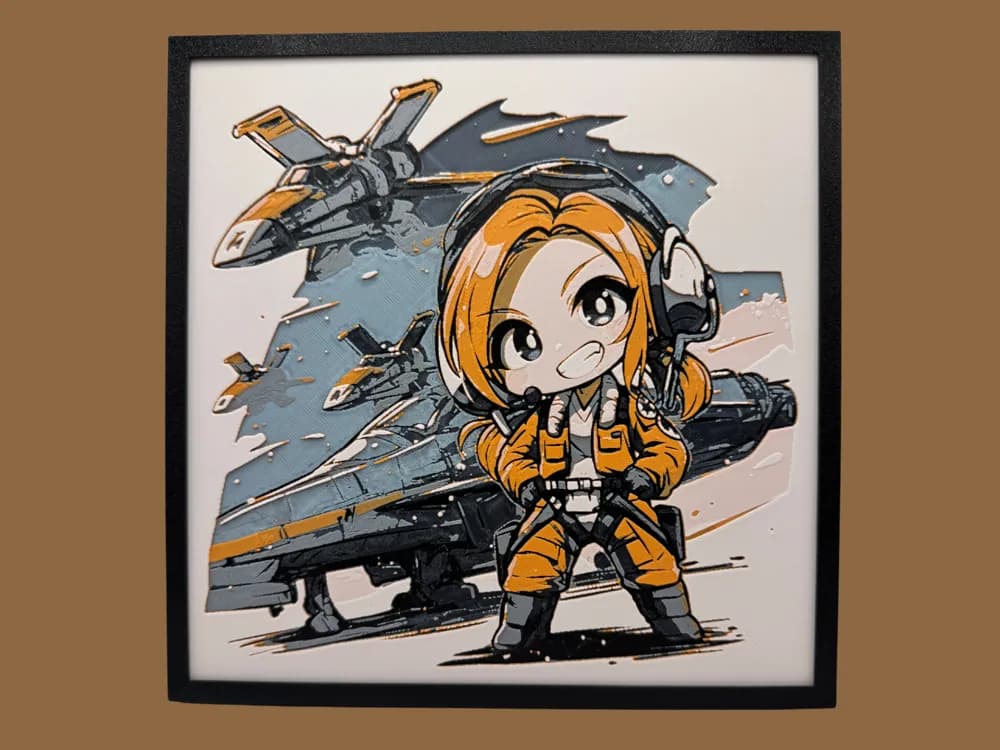 Rebel Pilot #2 - Chibi Edition by Canadian Gamer HueForge model: Rebel Pilot #2 - Chibi Edition by Canadian Gamer