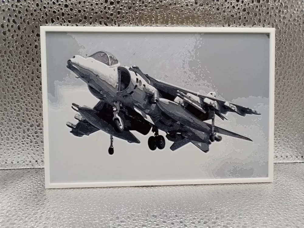 Harrier Jump Jet – Hueforge by Borishotch Industries HueForge model: Harrier Jump Jet – Hueforge by Borishotch Industries