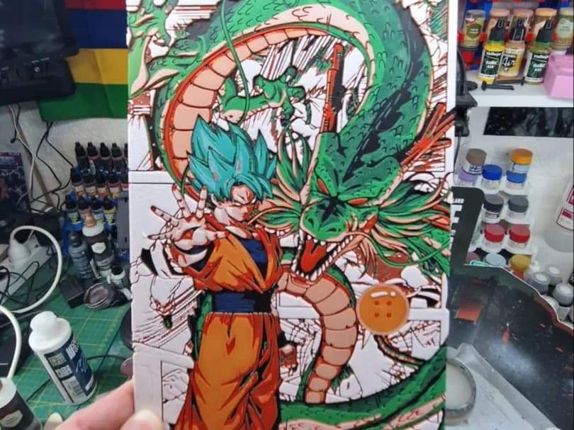 Dragon ball Hueforge - Goku & Sheron by Dakiren HueForge model: Dragon ball Hueforge - Goku & Sheron by Dakiren