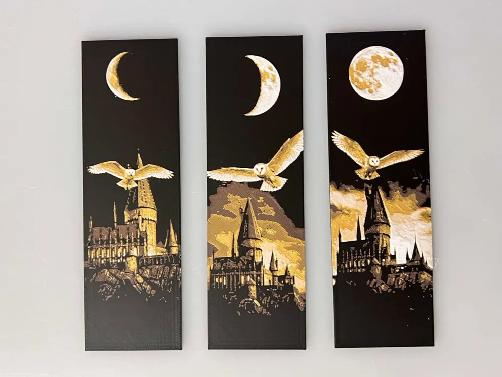 Bookmarks: Harry Potter Hedwig Over Hogwarts