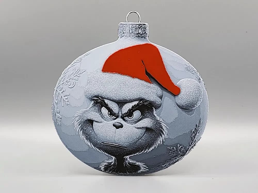 The Grinch Christmas Tree Decoration Ornament by Sarge HueForge model: The Grinch Christmas Tree Decoration Ornament by Sarge