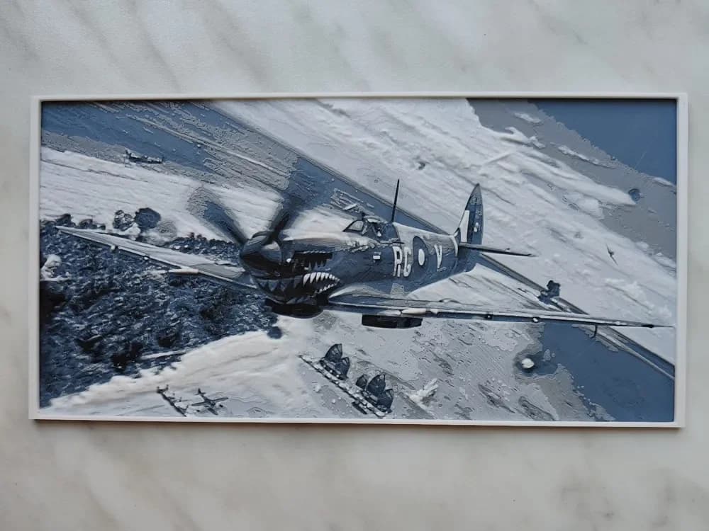 Supermarine Spitfire Mk.VIII - Hueforge by BeaN HueForge model: Supermarine Spitfire Mk.VIII - Hueforge by BeaN