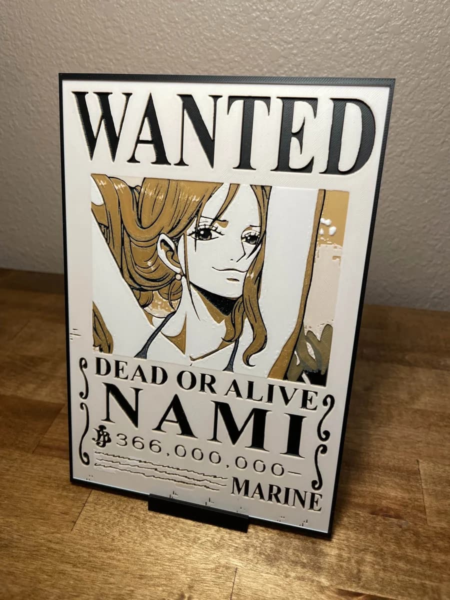 Nami - Wanted Poster by Cloudy Nostalgia HueForge model: Nami - Wanted Poster by Cloudy Nostalgia