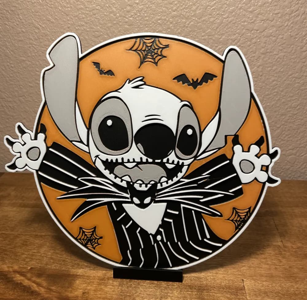 HueForge model: Hueforge - Halloween - Stitch as Jack Skellington by Cloudy Nostalgia
