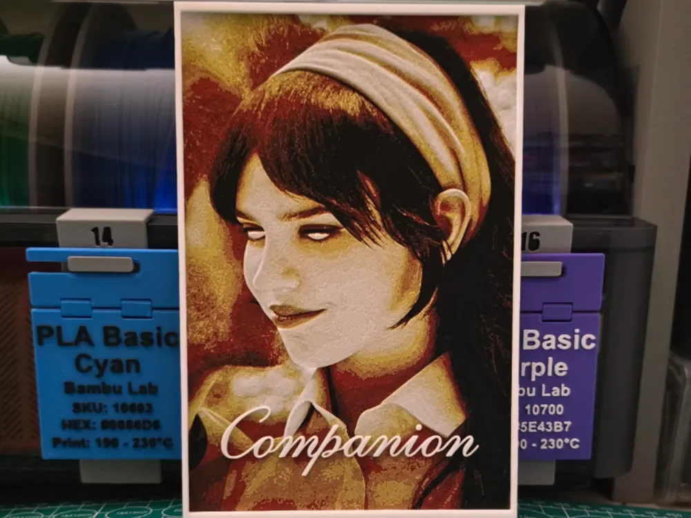 HueForge model: Companion Movie Poster - Hueforge Art by Lumpy3D