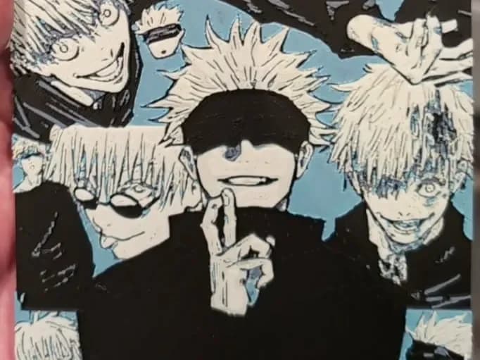 Gojo Collage - Jujutsu Kaisen 100x200 Hueforge by IslandLooter HueForge model: Gojo Collage - Jujutsu Kaisen 100x200 Hueforge by IslandLooter