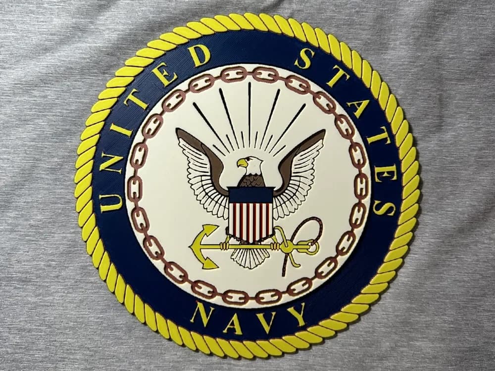 Round US Navy Logo by Hey Ben HueForge model: Round US Navy Logo by Hey Ben