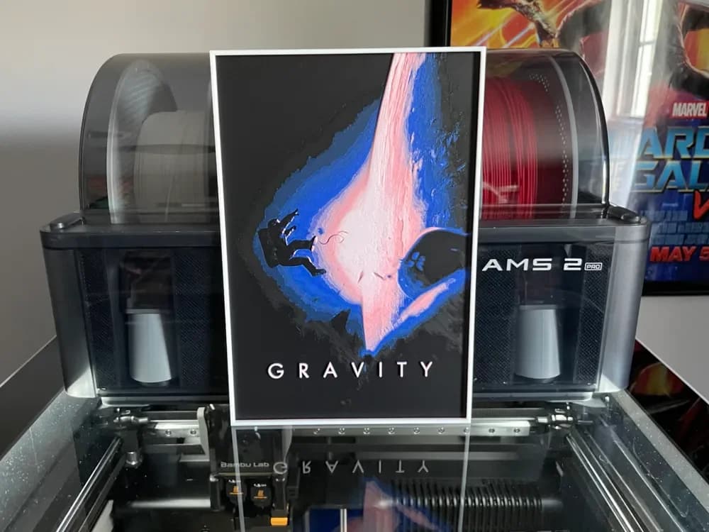 Gravity (2013) Hueforge Movie Poster Gravity (2013) Hueforge Movie Poster