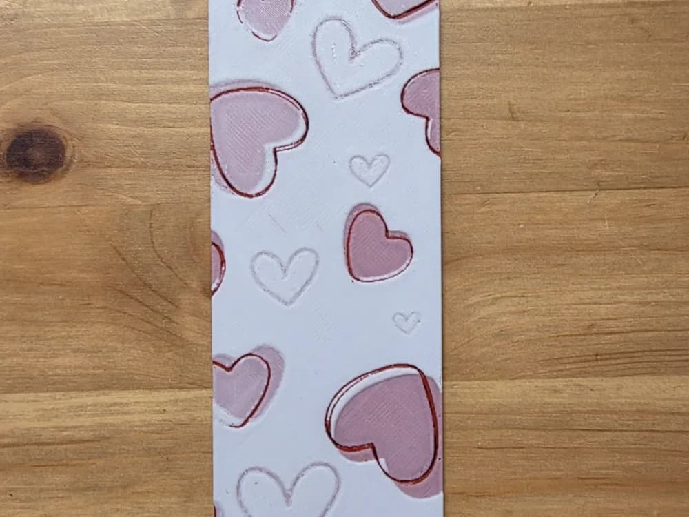 heart bookmark by Morganja HueForge model: heart bookmark by Morganja