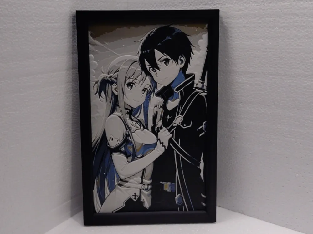 Sword art Online Kirito & Asuna II by Asgar3D HueForge model: Sword art Online Kirito & Asuna II by Asgar3D