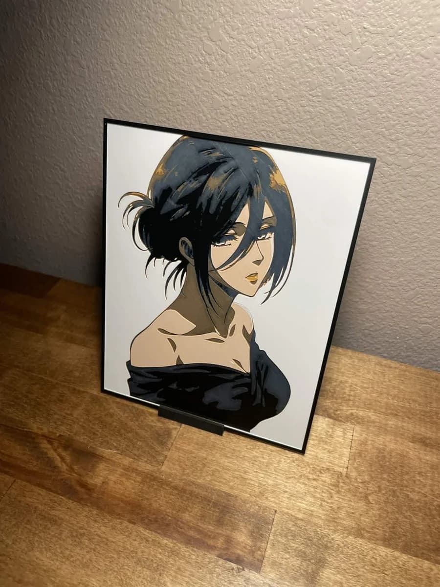 Mikasa Pretty Up Close <3 by Cloudy Nostalgia HueForge model: Mikasa Pretty Up Close <3 by Cloudy Nostalgia