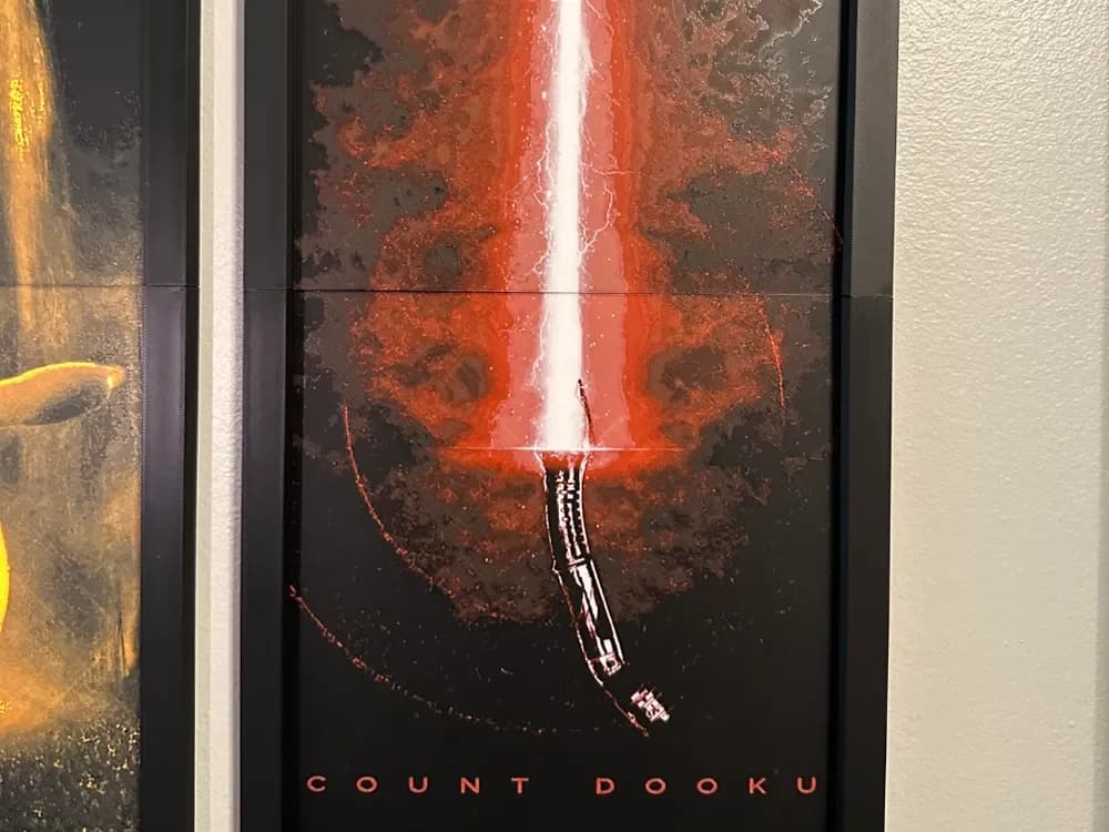 HueForge model: Count Dooku Light Saber 2-piece Hueforge by Hey Ben