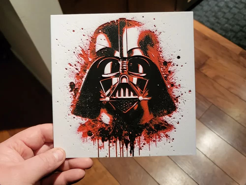 Graffiti Darth Vader Hueforge by 3Ree Printing HueForge model: Graffiti Darth Vader Hueforge by 3Ree Printing