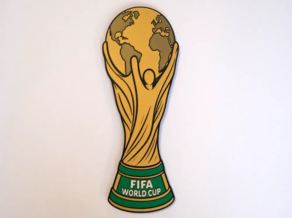 FIFA World Cup Trophy (3 hour print, no glue) by Freshly Printed 3D HueForge model: FIFA World Cup Trophy (3 hour print, no glue) by Freshly Printed 3D