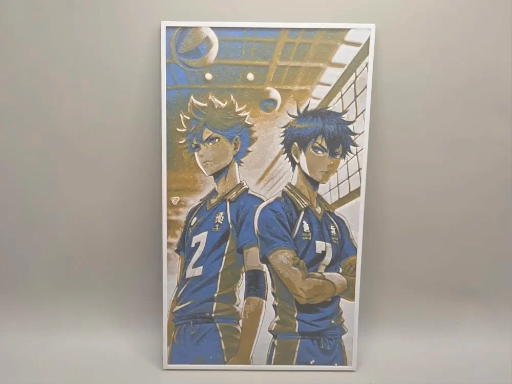 Haikyu!! - Hinata and Kageyama by keko HueForge model: Haikyu!! - Hinata and Kageyama by keko