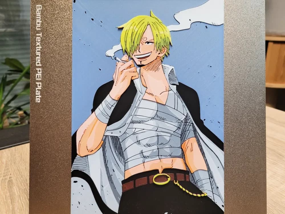 Sanji 2 - One Piece - Hueforge - 165x235 by Vincent111 HueForge model: Sanji 2 - One Piece - Hueforge - 165x235 by Vincent111