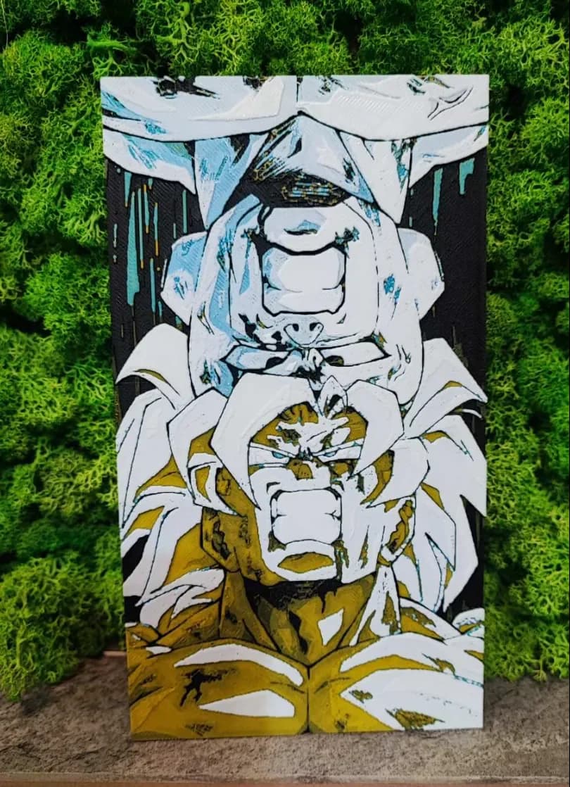 Goku vs Freeza by Garuda3D HueForge model: Goku vs Freeza by Garuda3D
