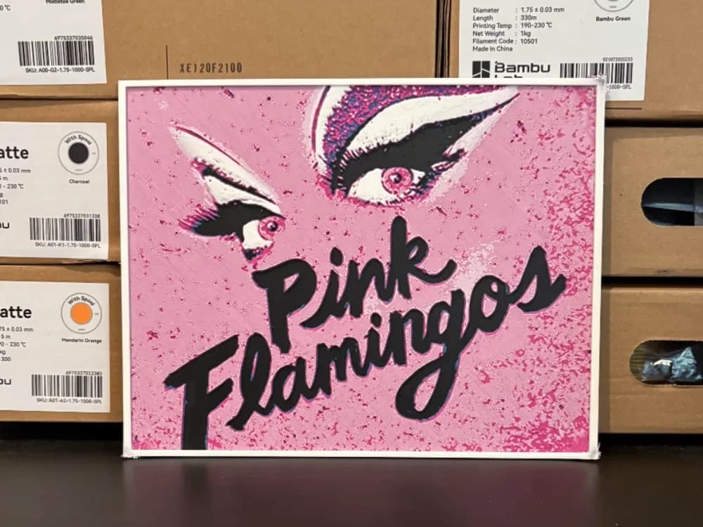 Pink Flamingos Hueforge by Estiv HueForge model: Pink Flamingos Hueforge by Estiv