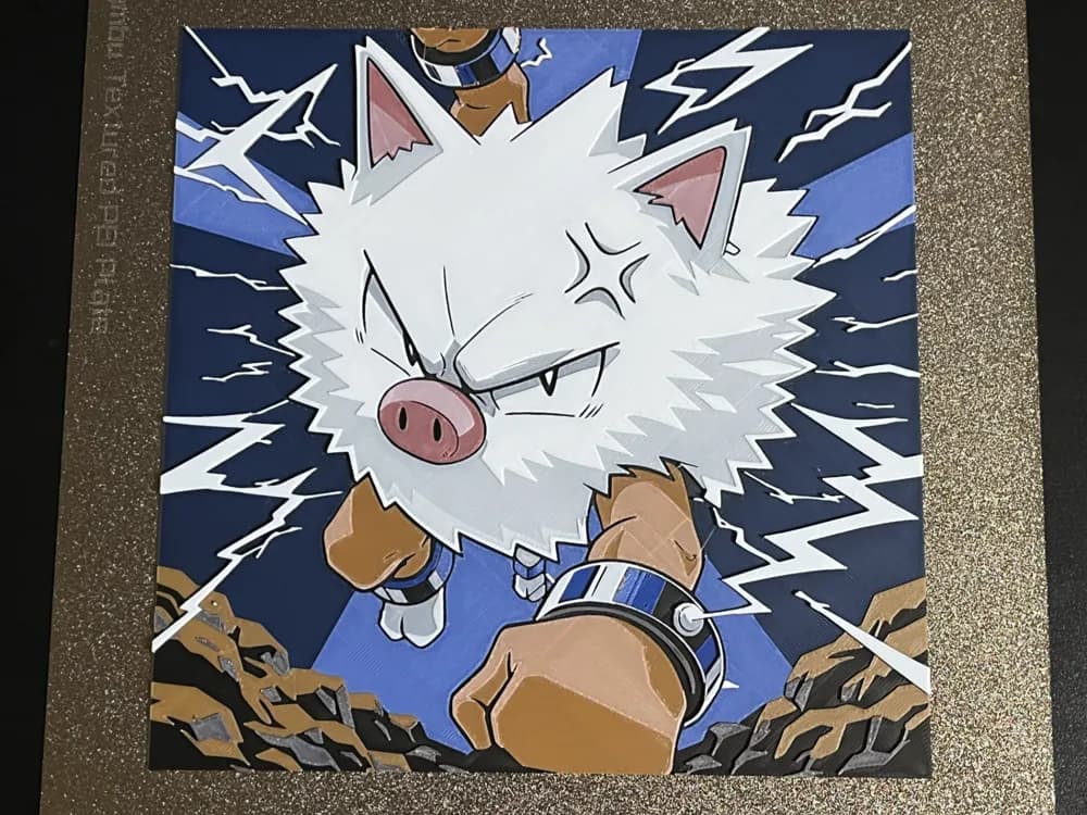 Primpape Pokemon Hueforge by FantasyZ HueForge model: Primpape Pokemon Hueforge by FantasyZ